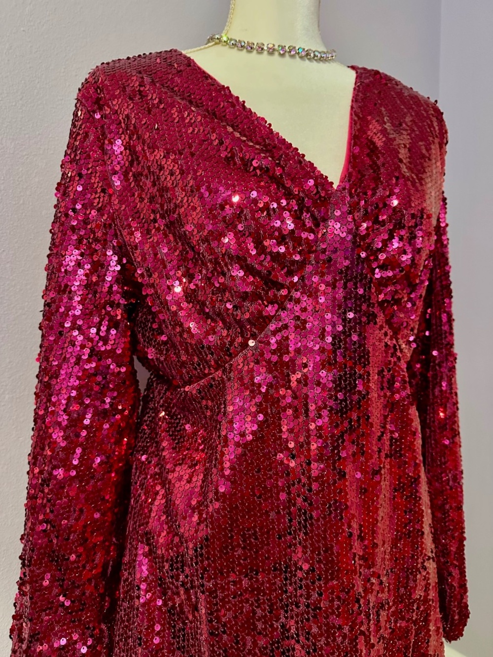 Hot Pink Sequin Dress - NWOT